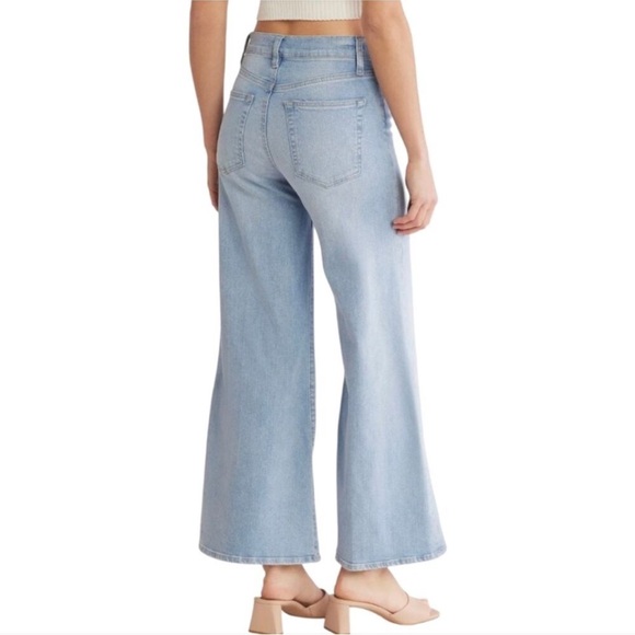 NWT FRAME Le Palazzo Jeans Wide Leg Flare in Blue Spring Denim 29 - Picture 13 of 16